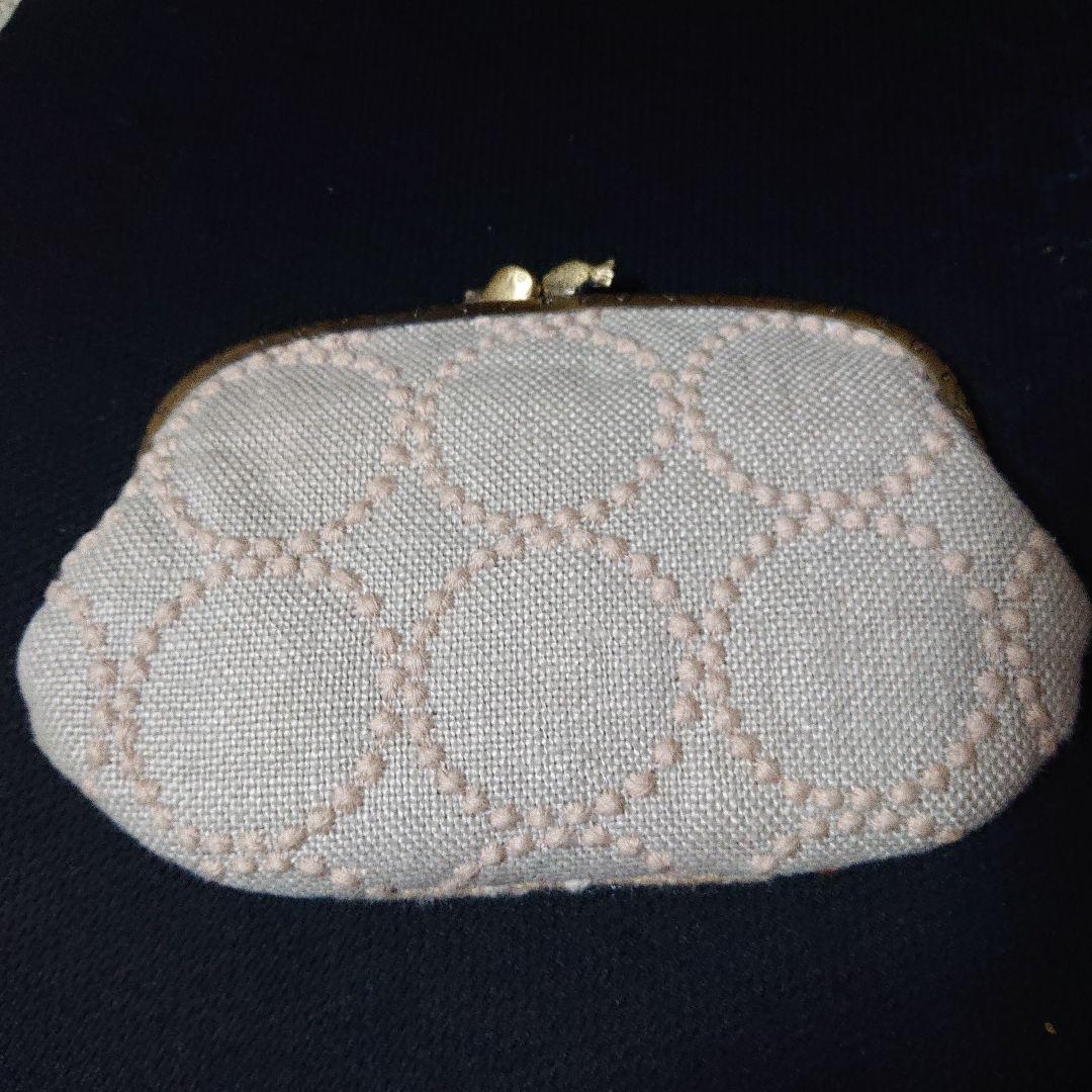 ミナペルホネンhandmade パッチワークがま口ポーチ　財布　通帳入　マルチ