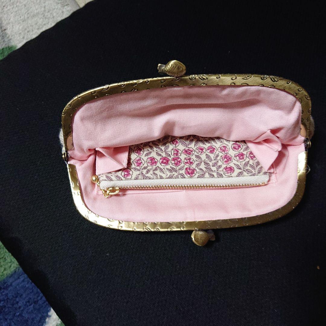ミナペルホネンhandmade パッチワークがま口ポーチ　財布　通帳入　マルチ