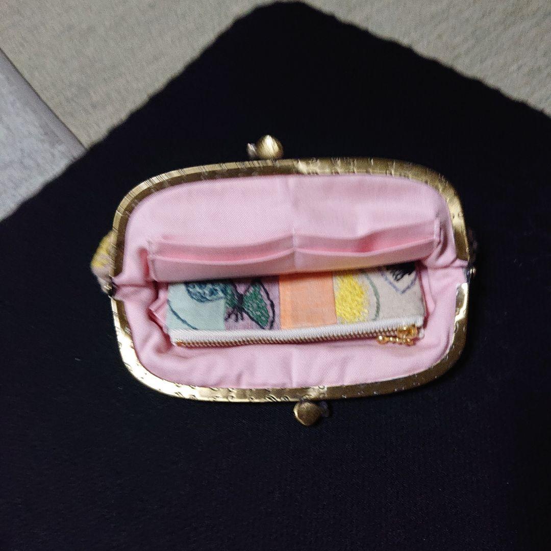 ミナペルホネンhandmade パッチワークがま口ポーチ　財布　通帳入　マルチ