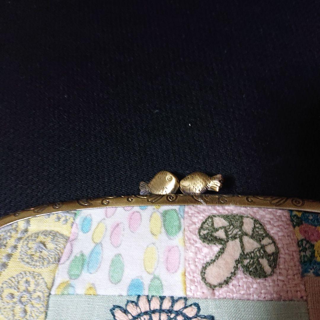 ミナペルホネンhandmade パッチワークがま口ポーチ　財布　通帳入　マルチ