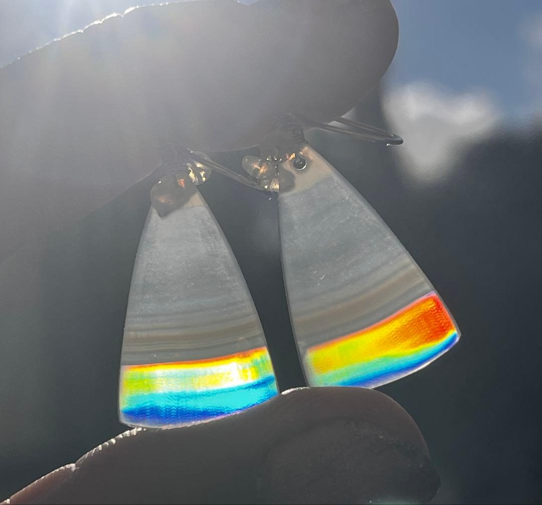 アイリスアゲートのピアス