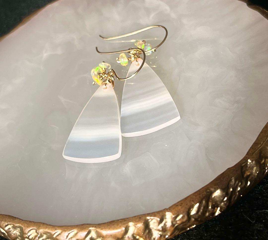 アイリスアゲートのピアス