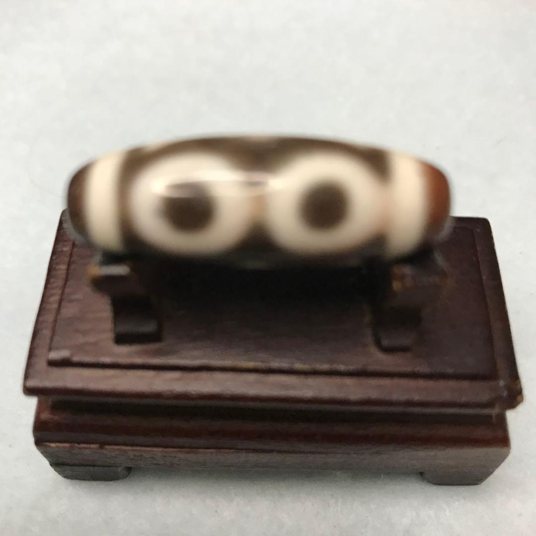 超激レア珍品‼︎ 特別出品　三色三眼天珠　黒朱砂