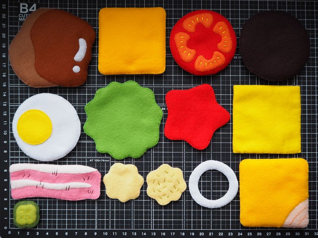 フェルトままごと ハンバーガー