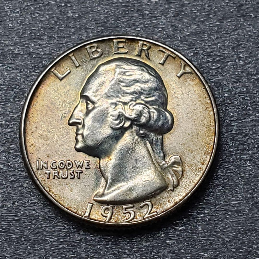 3149.　トーン最高　未使用　1952年　アメリカ　クォータードル