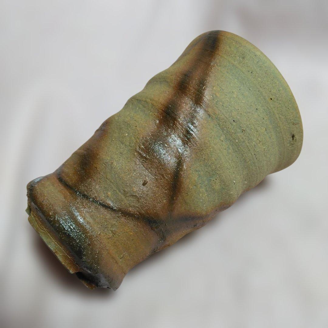 備前焼　森本桂作　緋襷フリーカップ