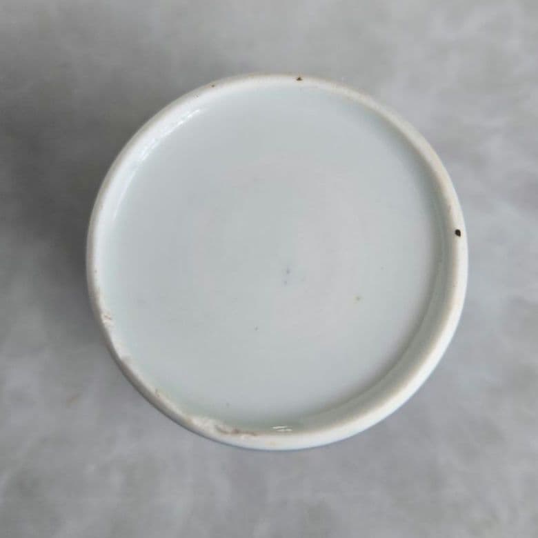 古伊万里　染付　猪口　向付　縞　雪輪　酒器　江戸時代　骨董　金継ぎ