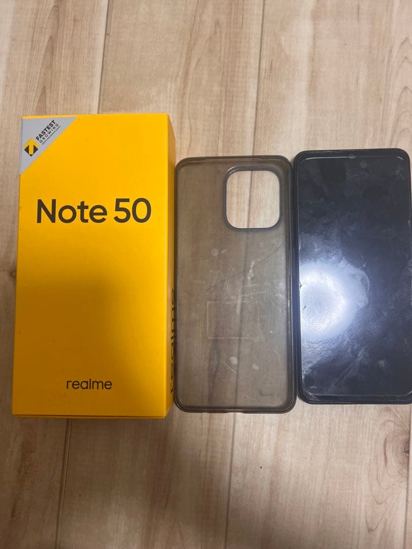realme Note 50 グレー ケース付き