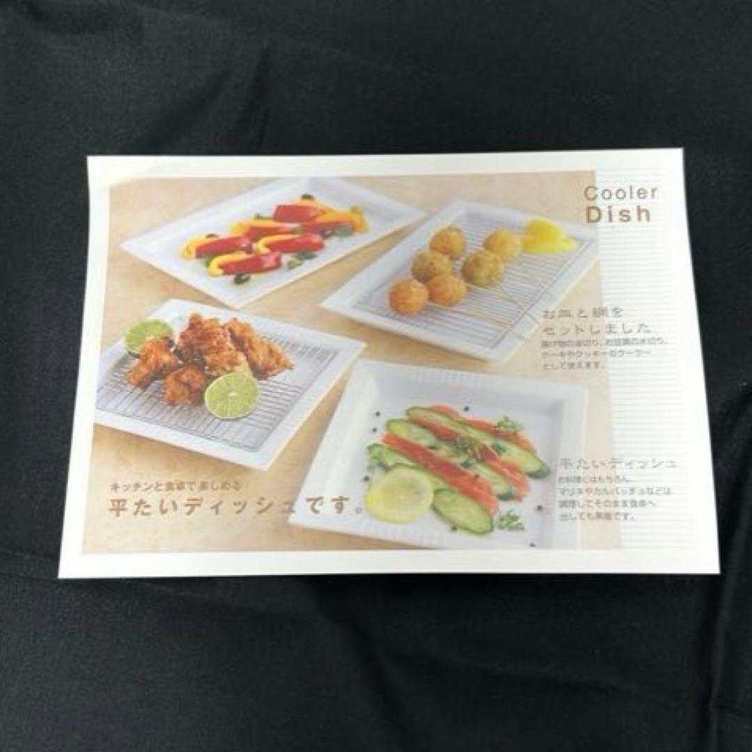 日本製 クリヤマ スクエアクーラーディッシュ トレーアミ付 二種セット ケデップ