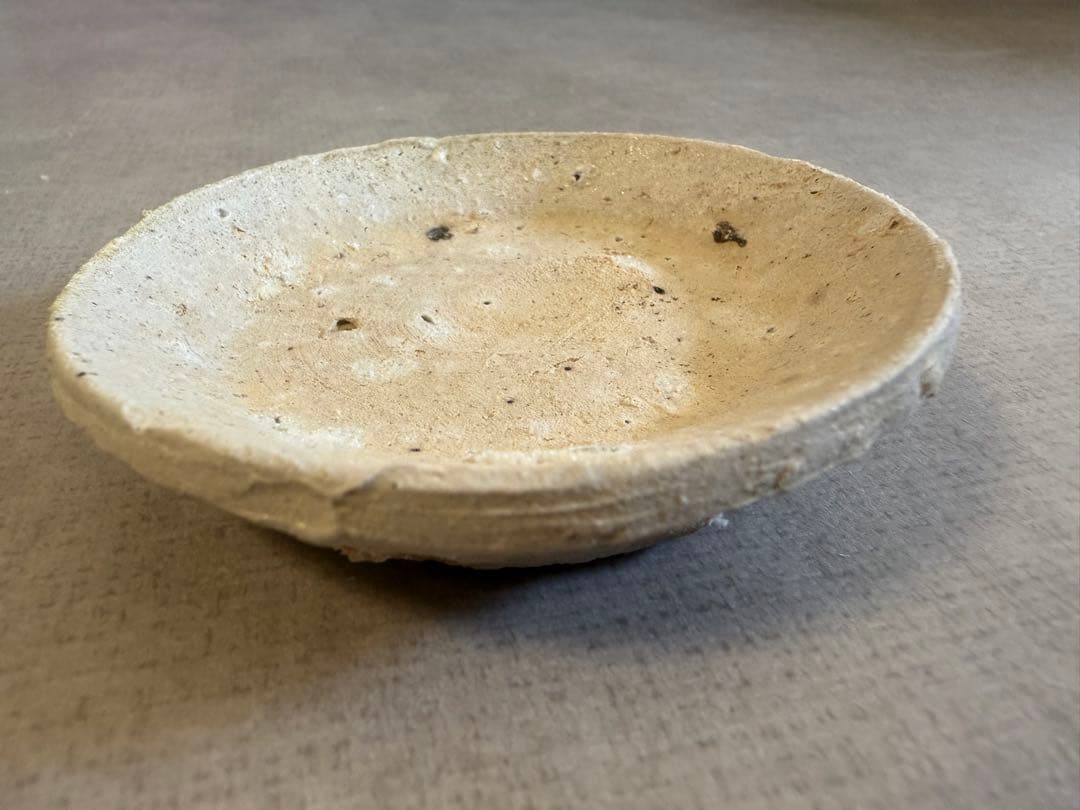 陶器　鎌倉時代　日本　アンティーク　小皿　2枚セット　山茶　古陶器