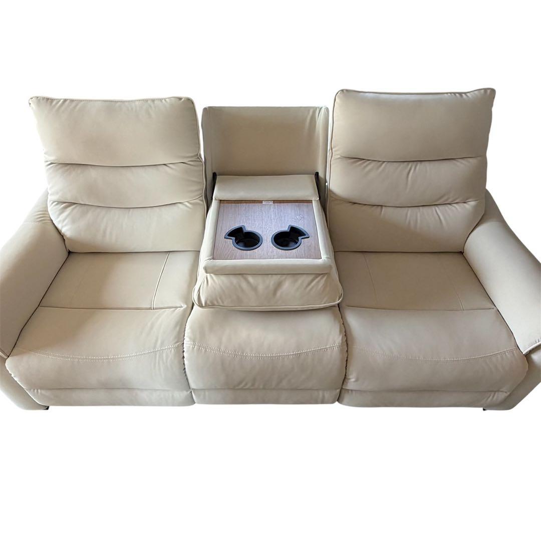 ニトリ アームレスソファ Nビリーバ3 Nシールド IVホワイト ソファー