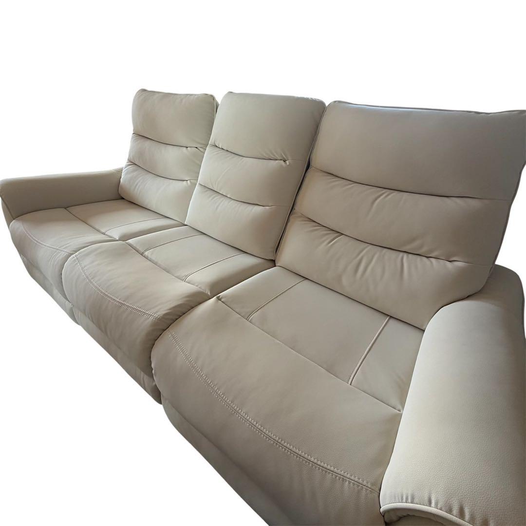 ニトリ アームレスソファ Nビリーバ3 Nシールド IVホワイト ソファー