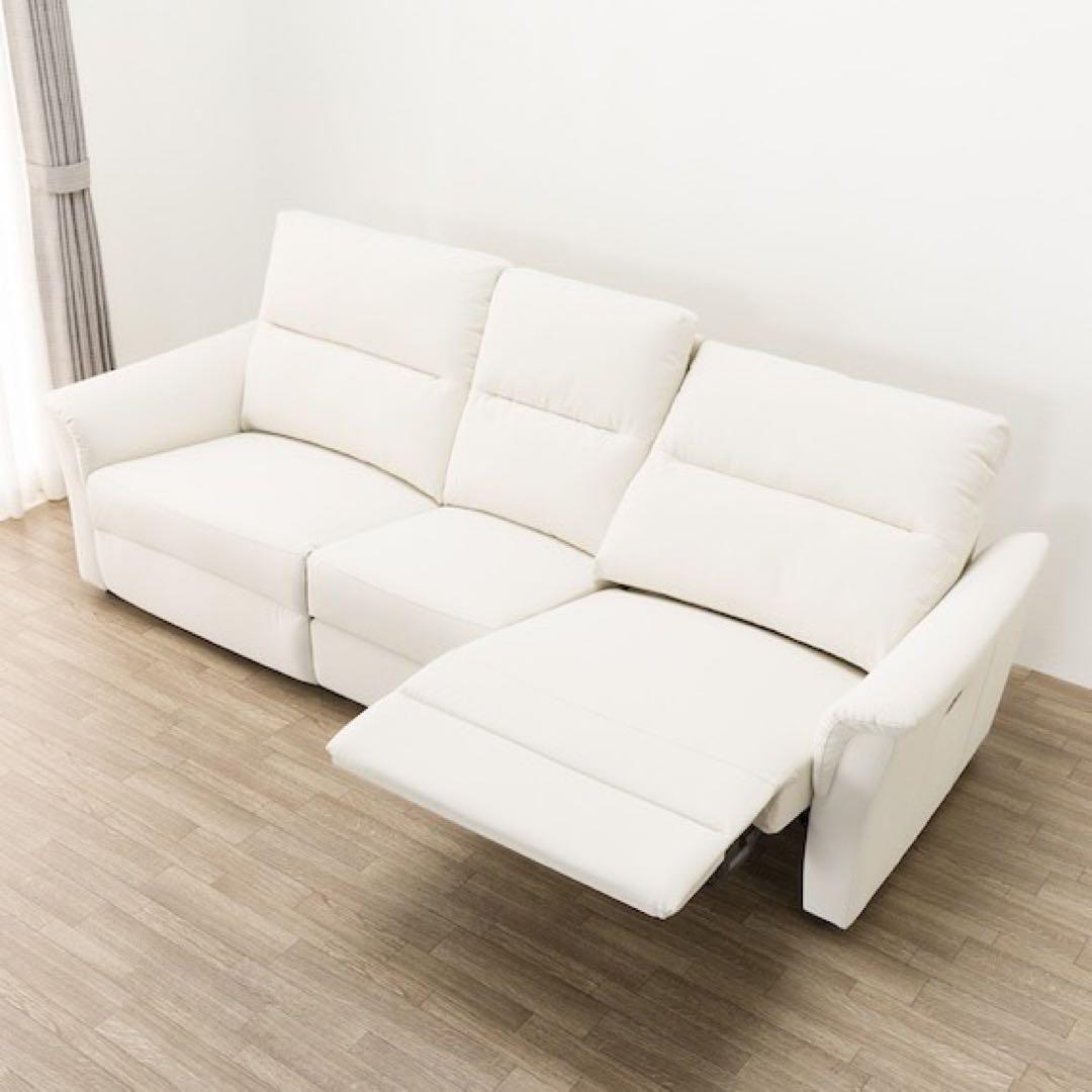 ニトリ アームレスソファ Nビリーバ3 Nシールド IVホワイト ソファー