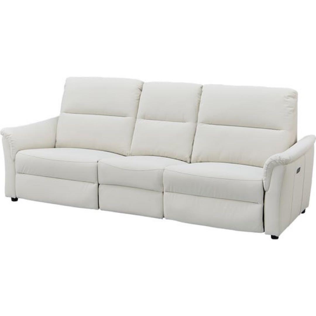 ニトリ アームレスソファ Nビリーバ3 Nシールド IVホワイト ソファー