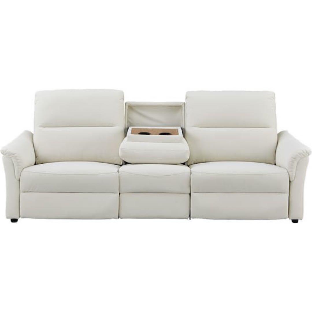 ニトリ アームレスソファ Nビリーバ3 Nシールド IVホワイト ソファー