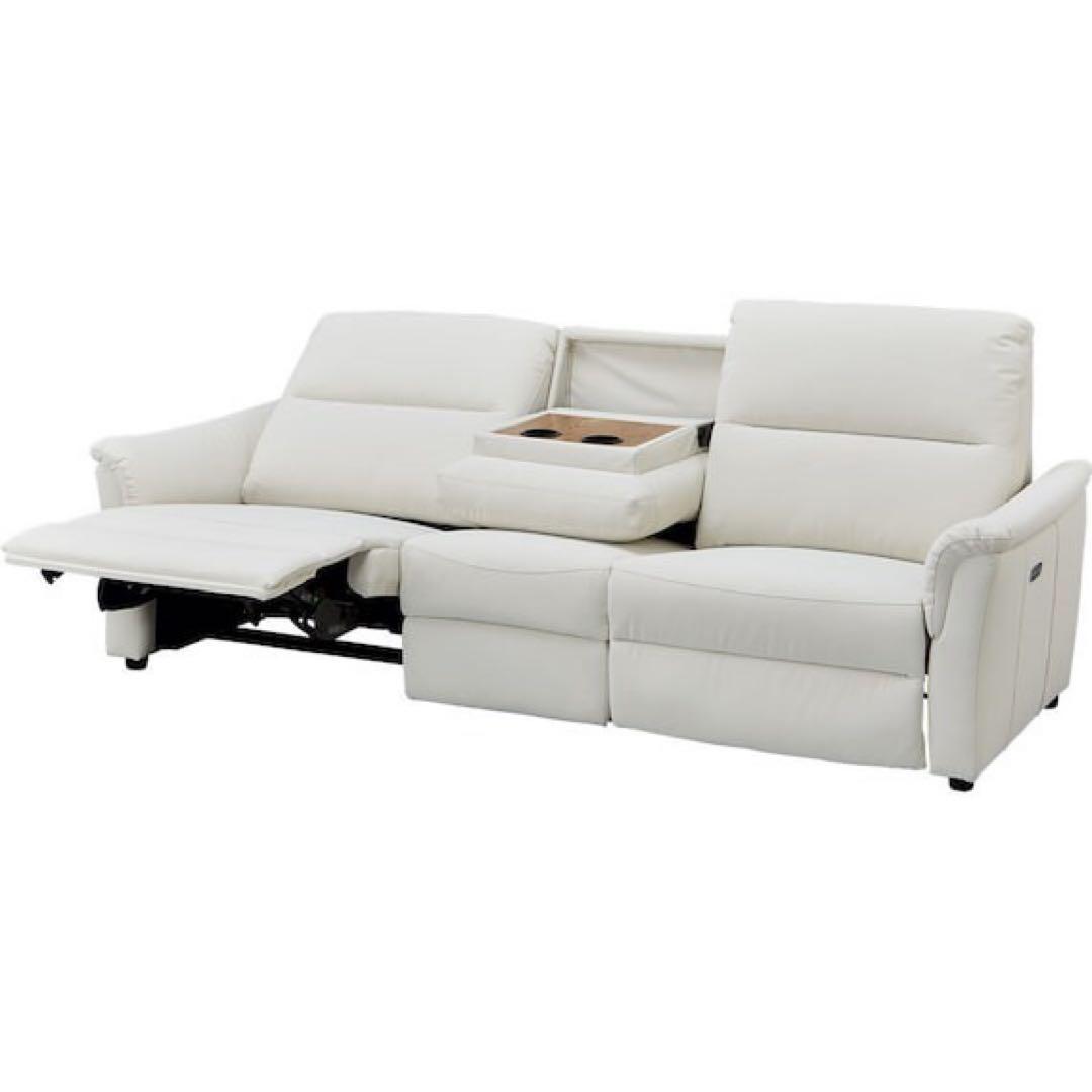 ニトリ アームレスソファ Nビリーバ3 Nシールド IVホワイト ソファー