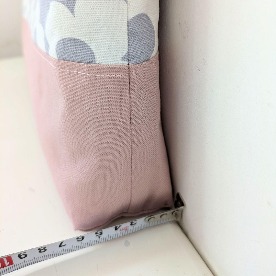 裏地キルティング大きめレッスンバッグ、上履き袋、体操着袋2点　大花柄×ピンク