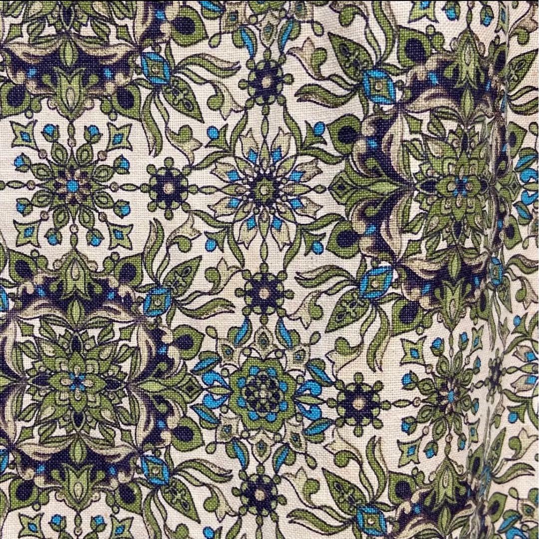 【vintage】50s green cotton apron