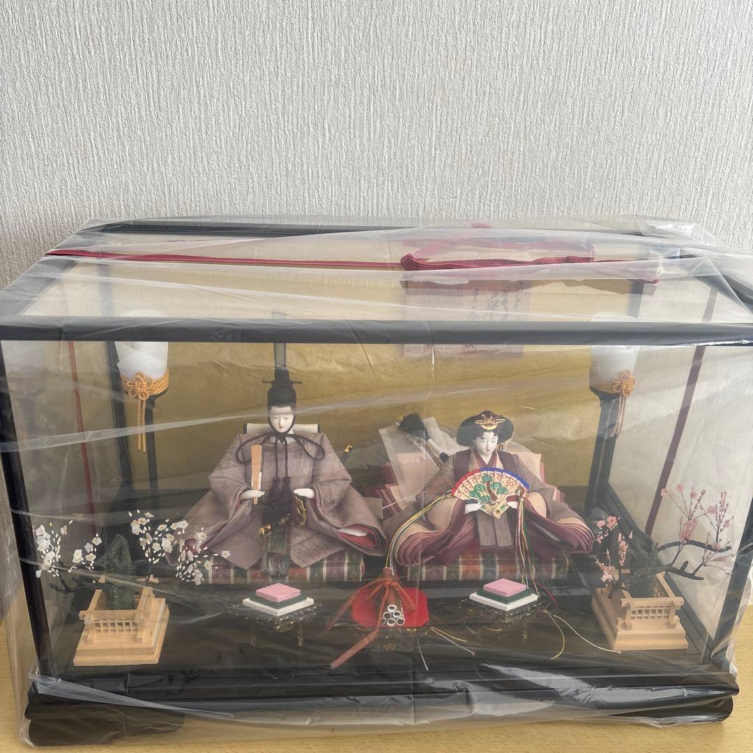 ✨美品✨雛人形 久月 ひな人形 ガラスケース飾り 親王飾り 柴田家千代作