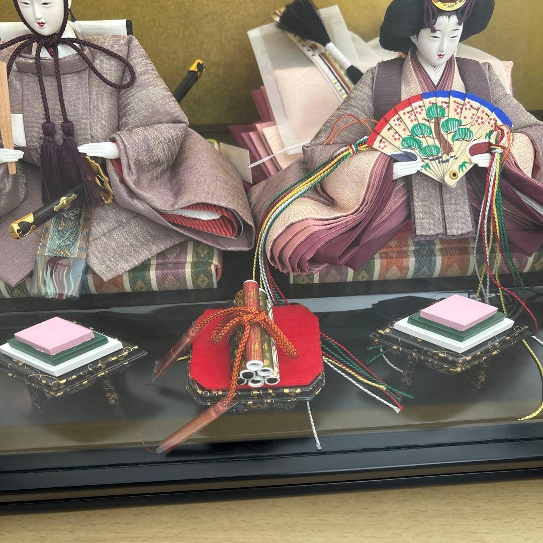 ✨美品✨雛人形 久月 ひな人形 ガラスケース飾り 親王飾り 柴田家千代作