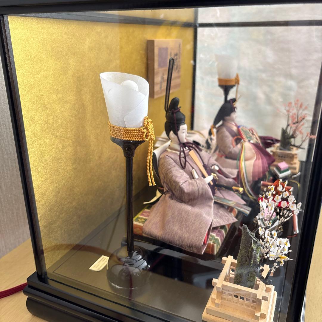 ✨美品✨雛人形 久月 ひな人形 ガラスケース飾り 親王飾り 柴田家千代作