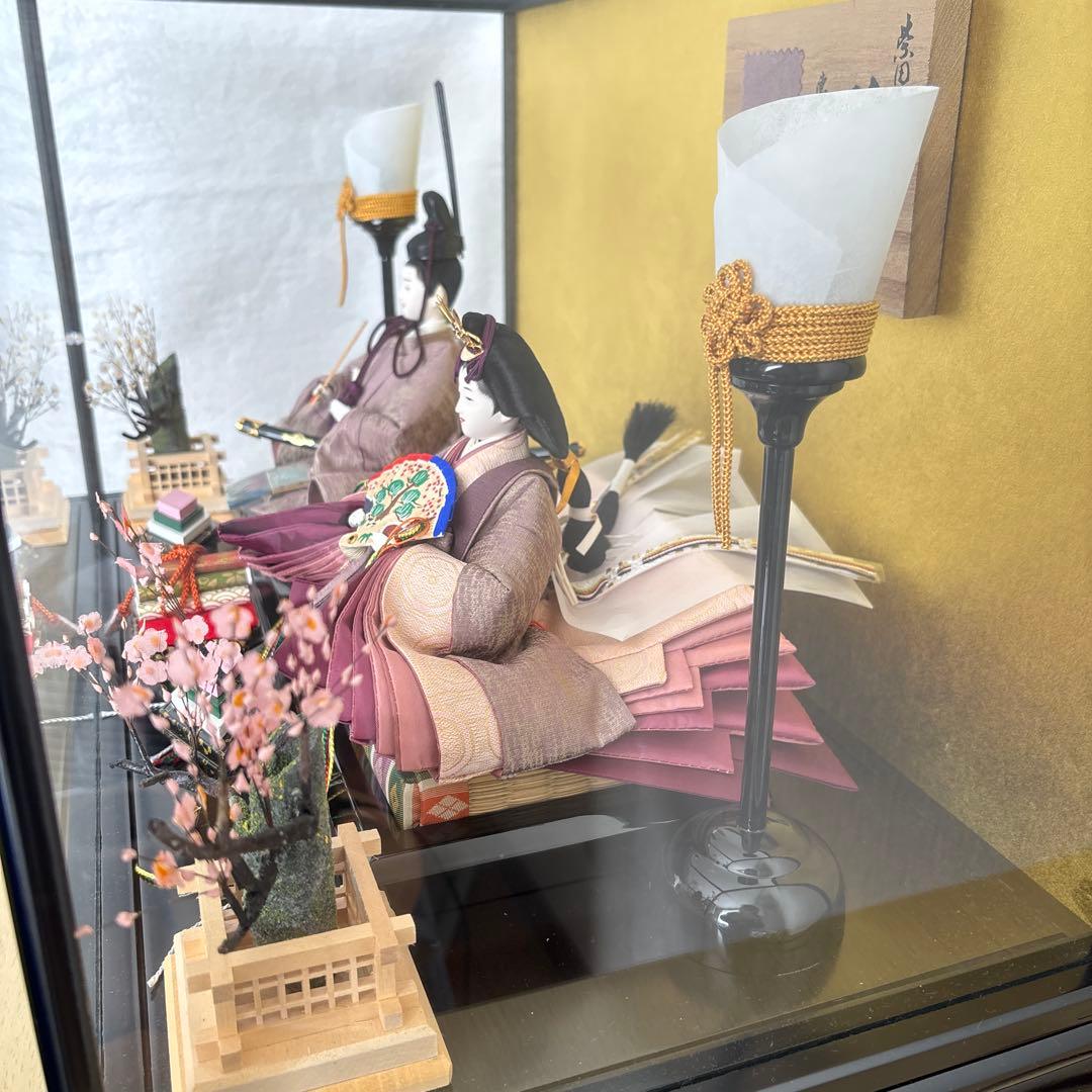 ✨美品✨雛人形 久月 ひな人形 ガラスケース飾り 親王飾り 柴田家千代作