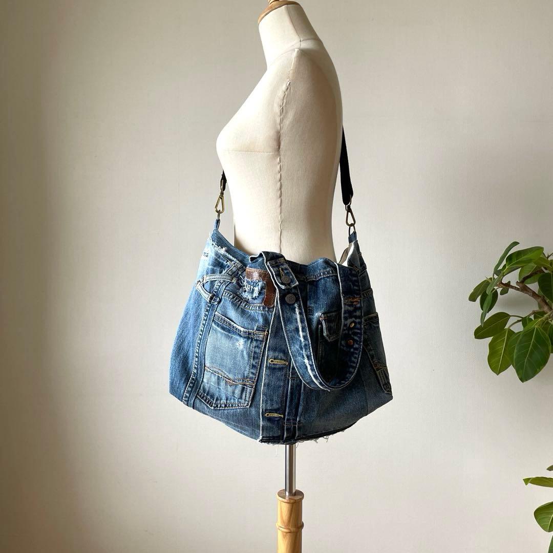 【専用】 デニム トート バッグ リメイク ダメージ