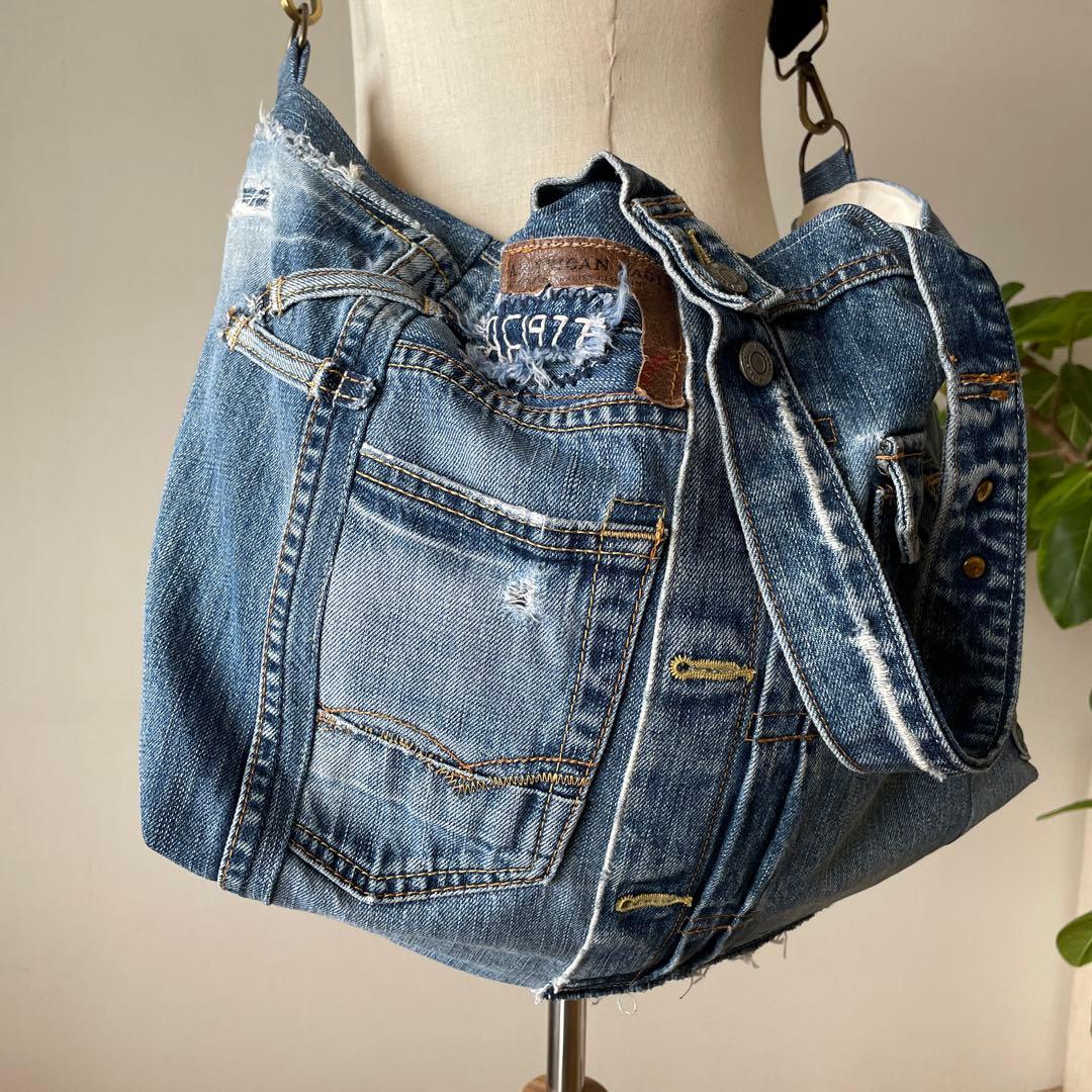 【専用】 デニム トート バッグ リメイク ダメージ
