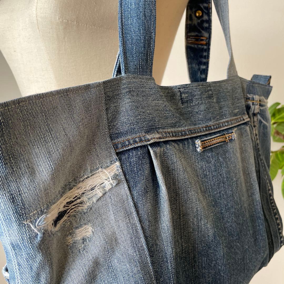 【専用】 デニム トート バッグ リメイク ダメージ
