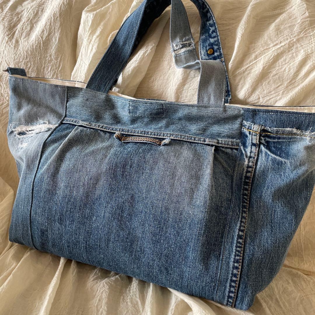 【専用】 デニム トート バッグ リメイク ダメージ