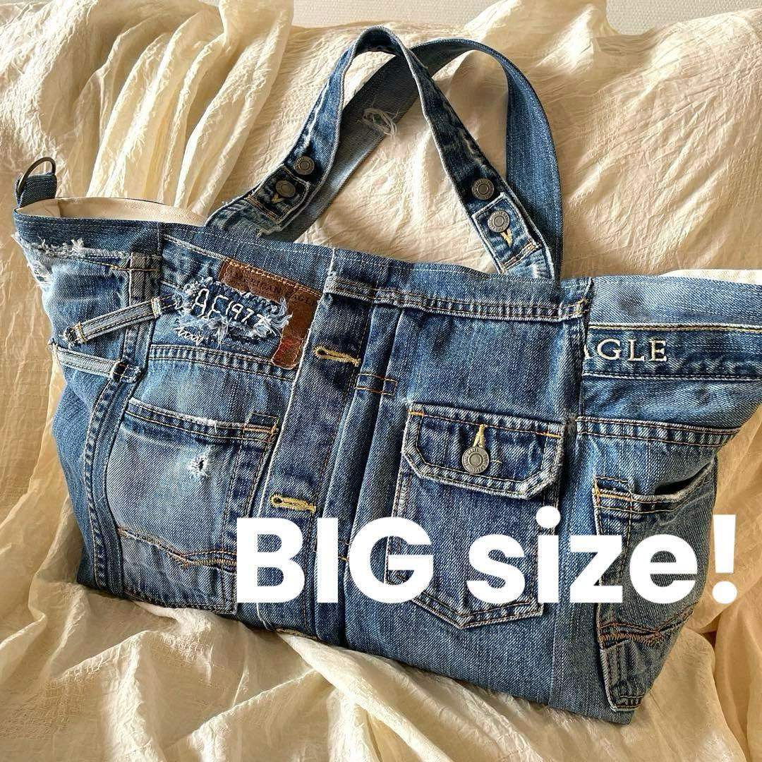 【専用】 デニム トート バッグ リメイク ダメージ