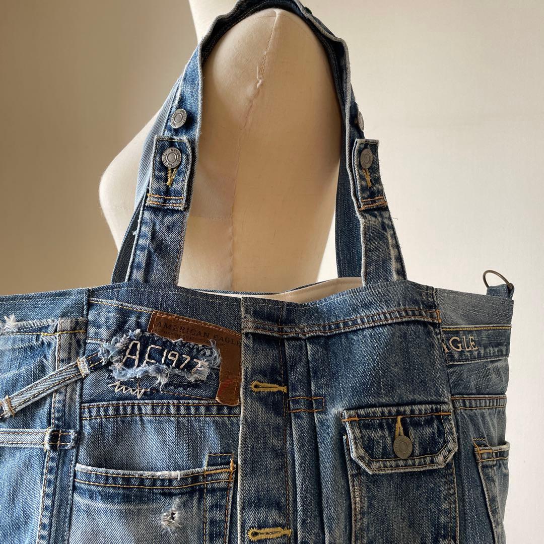 【専用】 デニム トート バッグ リメイク ダメージ