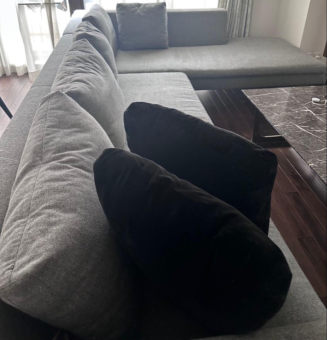 B&B ITALIA CHARLES グレー コーナーソファ　左側