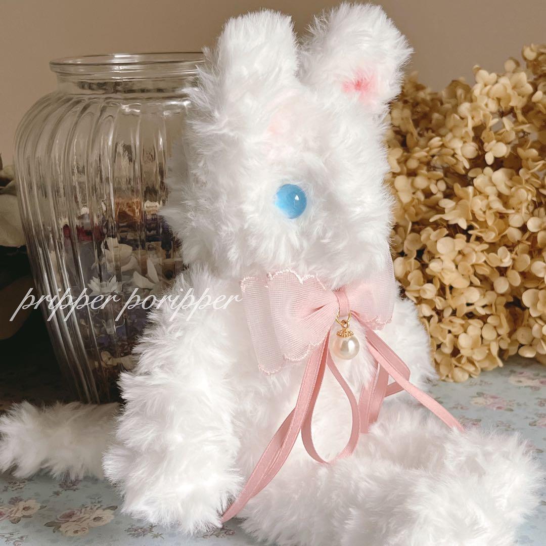 sample 硝子の瞳をもつ　こねこのあみぐるみ　ぬいぐるみ　白猫