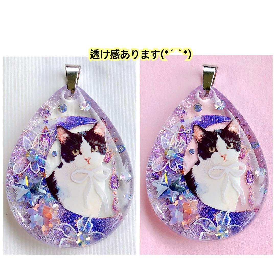 同梱値引100円❤️No.2473 レジン ペンダントトップ 猫 ネコ ねこ ♡