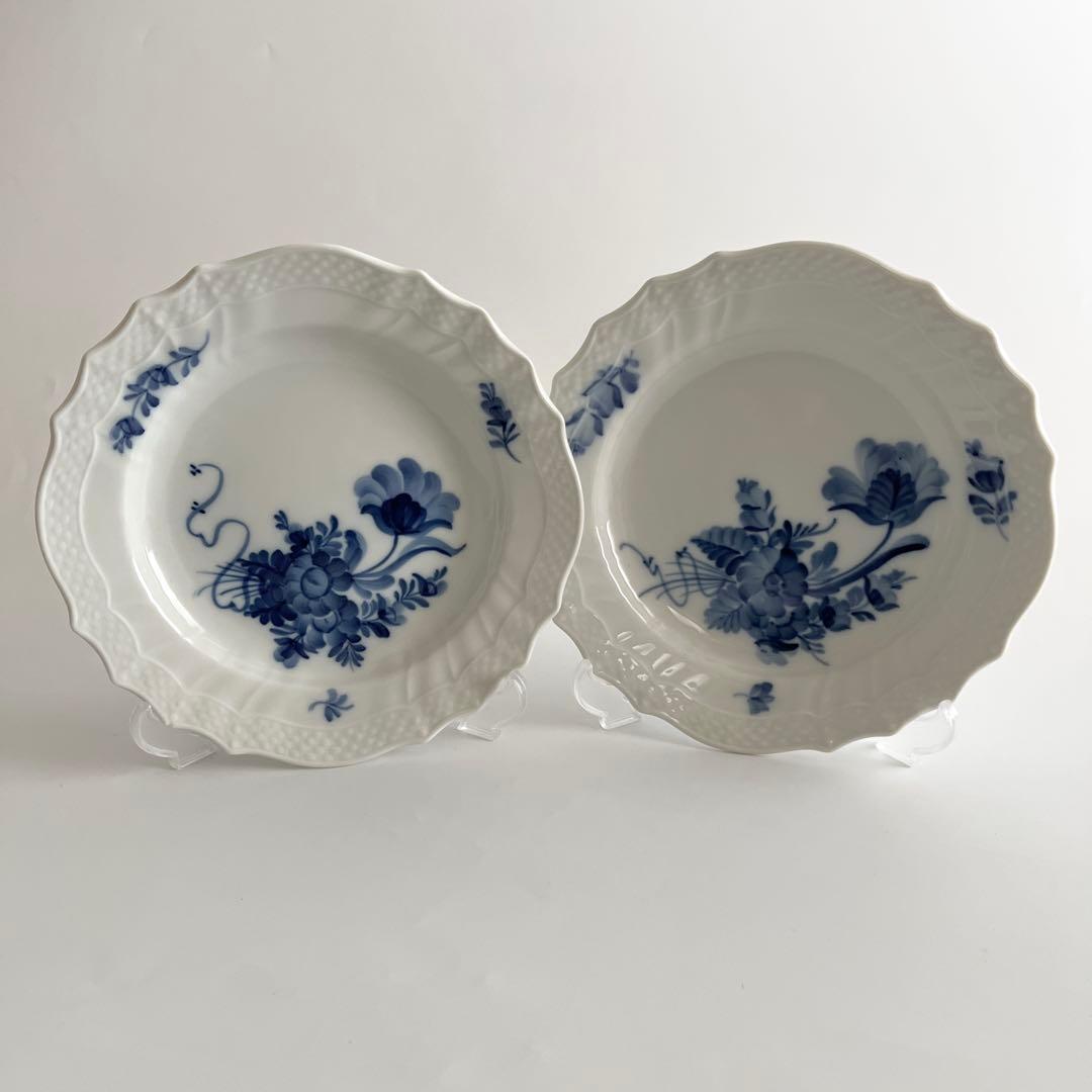 ロイヤルコペンハーゲンブルーフラワーカーブ ケーキプレート2枚②