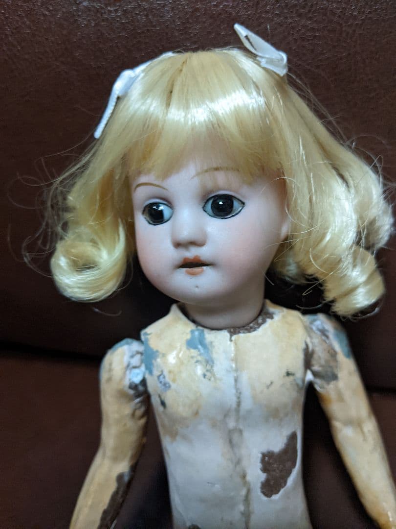 最終　アンティークビスクドール　ミレットサイズの可愛いお嬢さん