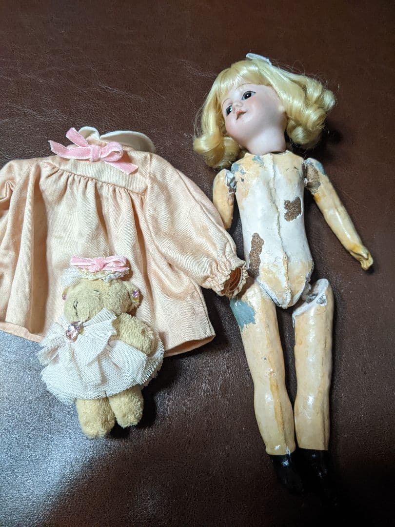最終　アンティークビスクドール　ミレットサイズの可愛いお嬢さん