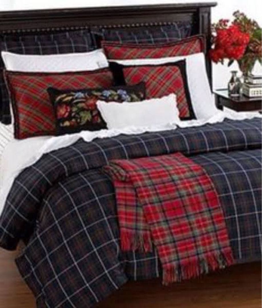 新品未使用✳︎ラルフローレン✳︎ラグジュアリータータンチェック✳︎ピローシャム