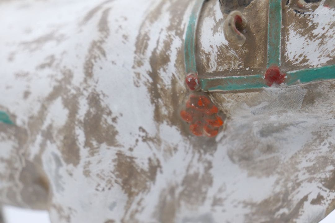 中国　漢時代　加彩陶器　牛　送料込み1218