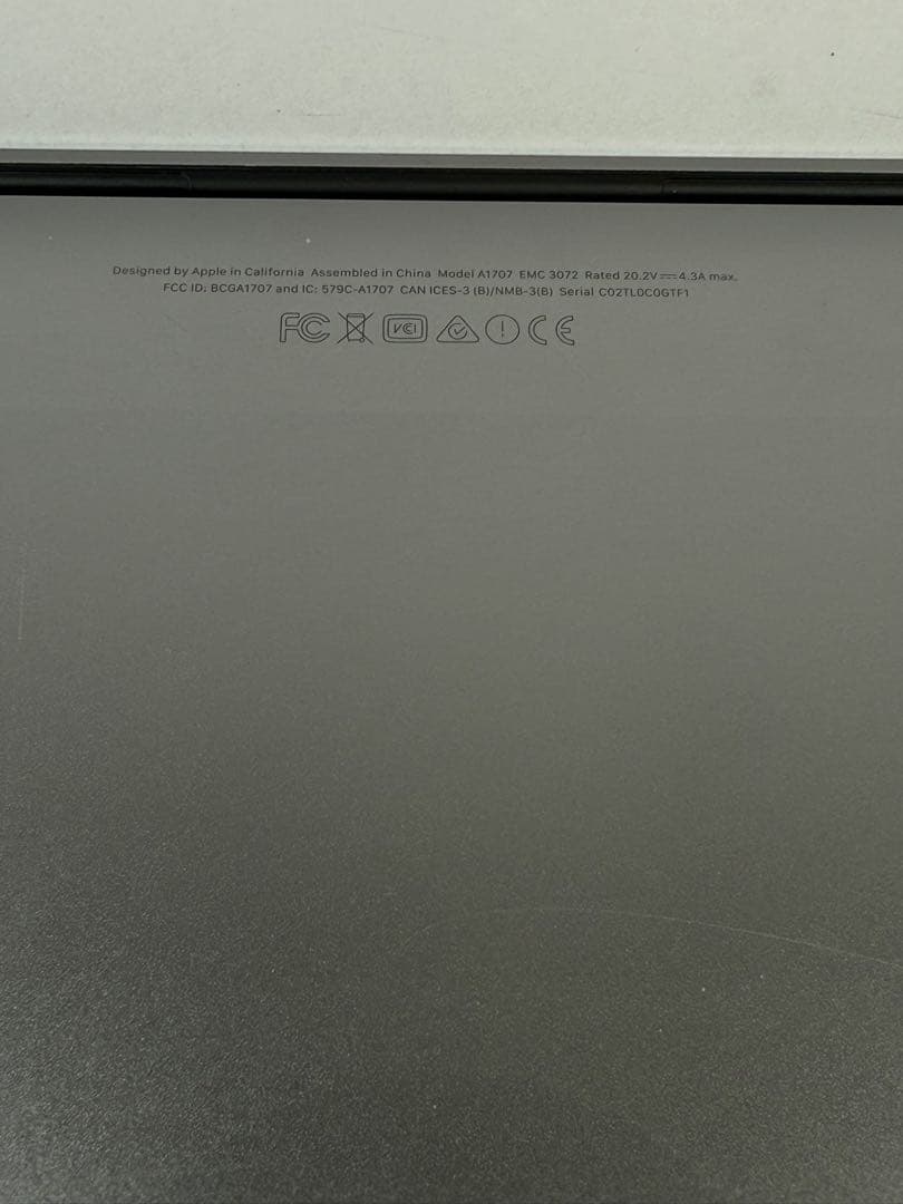 MacBook本体 Apple MacBook Pro 15 2016 i7/16GB/1TB