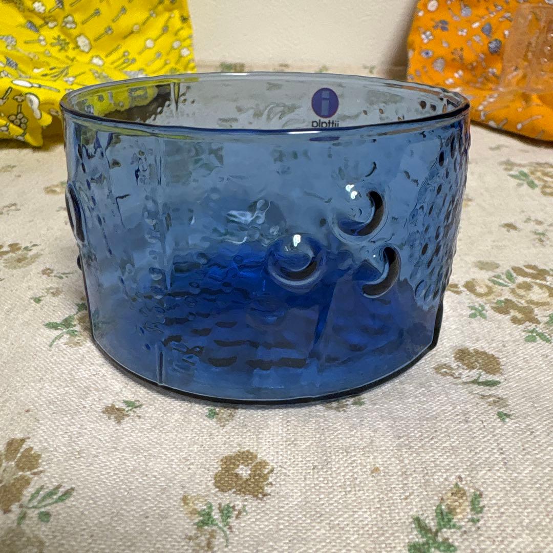 未使用 イッタラ フローラ クリア ウルトラマリン 80mm ボウル スコープ