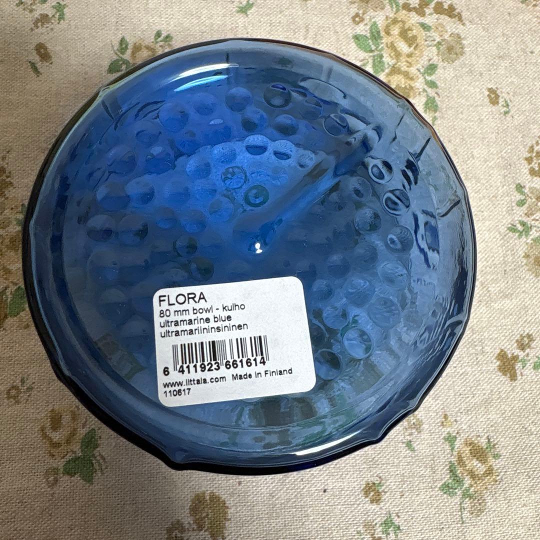 未使用 イッタラ フローラ クリア ウルトラマリン 80mm ボウル スコープ