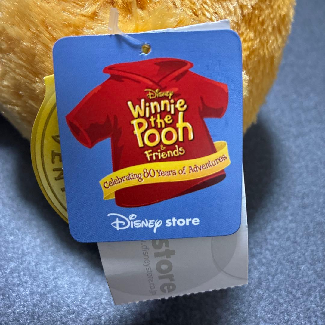 【未使用】　限定品　レア　くまのプーさん　80周年記念　ぬいぐるみ　記念刺繍入り