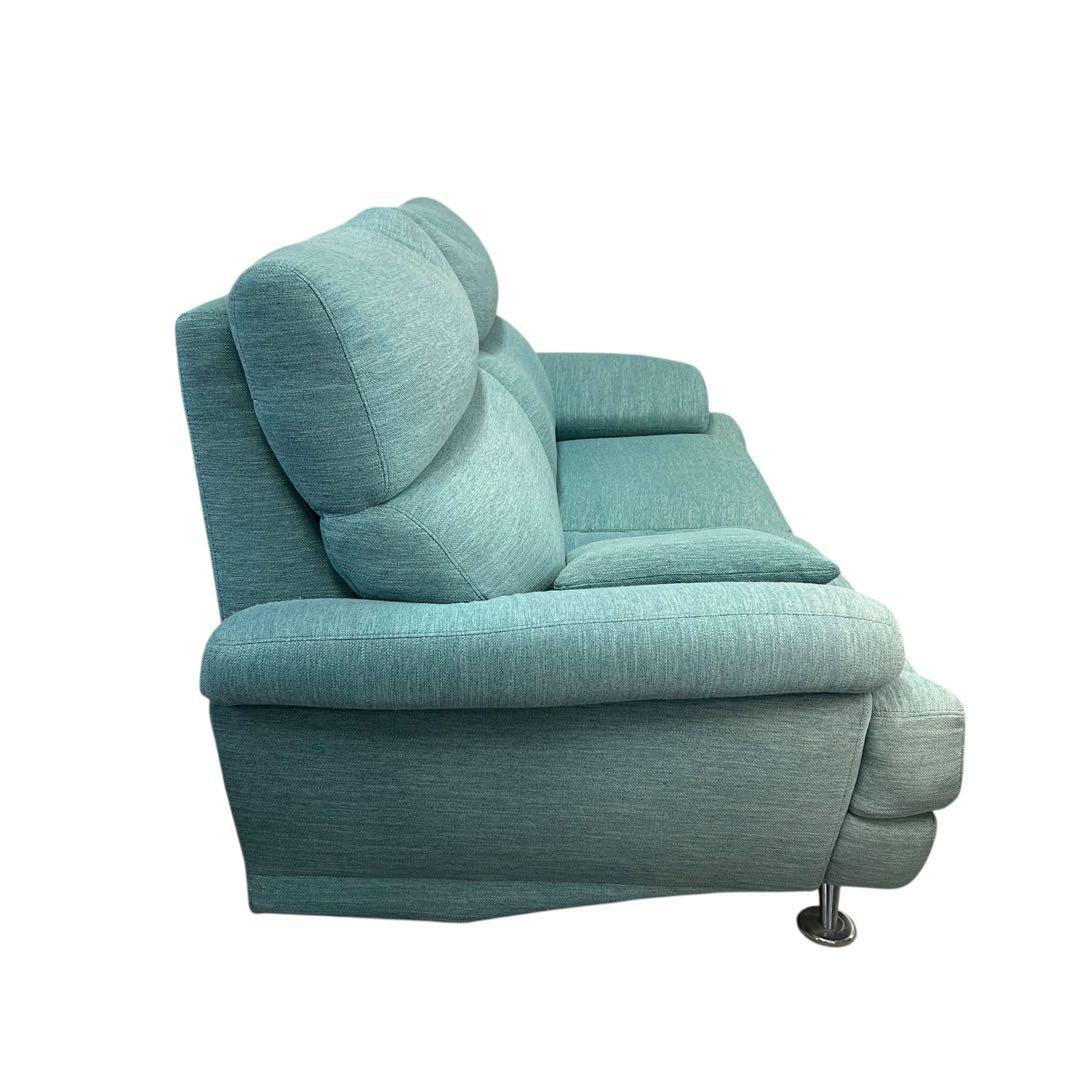 ニトリ 2人掛けソファ グリーン クッション付