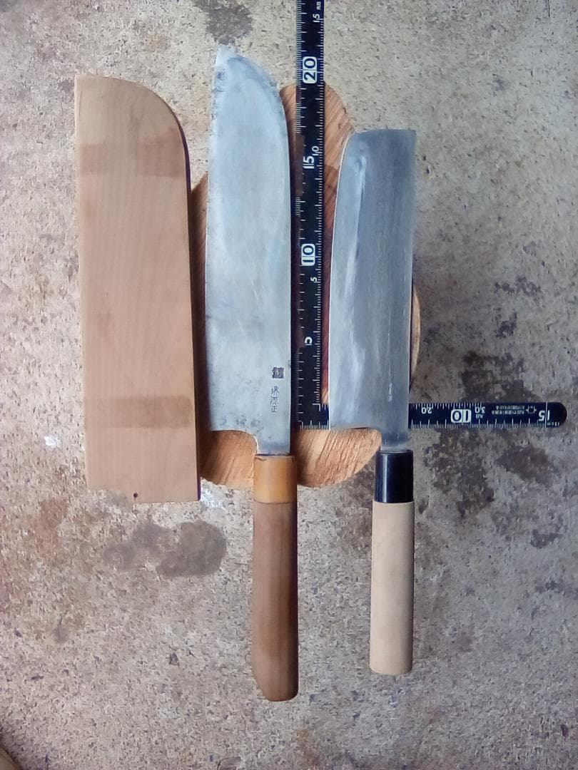 中古包丁　堺源正、薄刃、ケース付き　四郎丸、菜切り　安来鋼