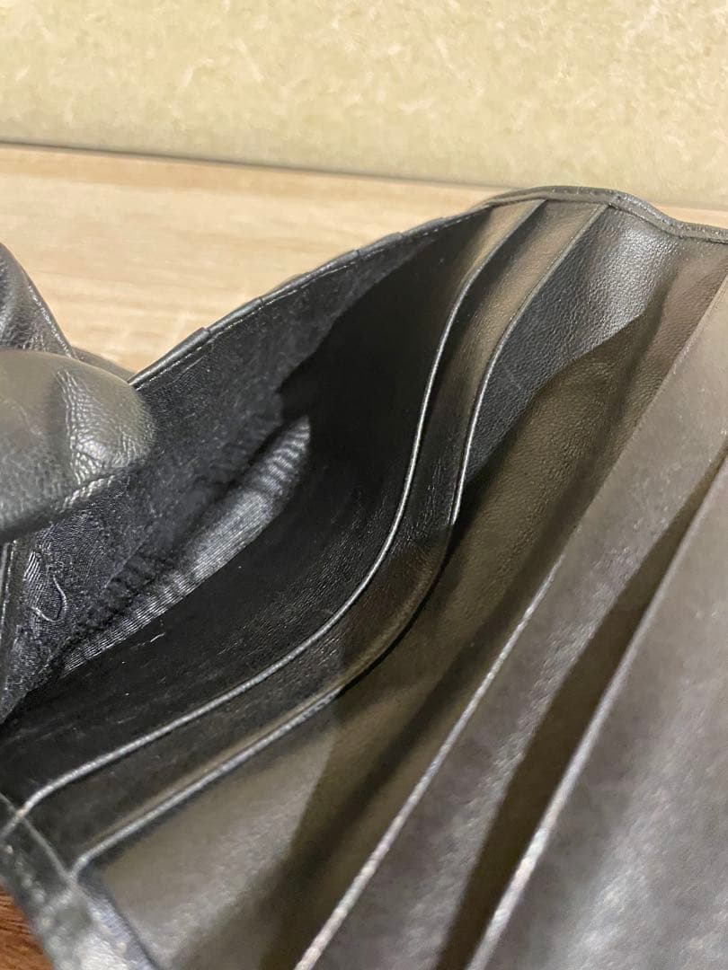 CHANEL 黒 レザー カードケース キルティング