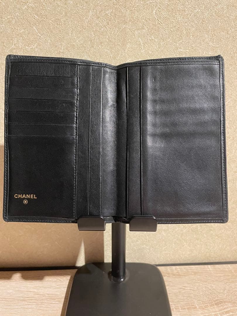 CHANEL 黒 レザー カードケース キルティング