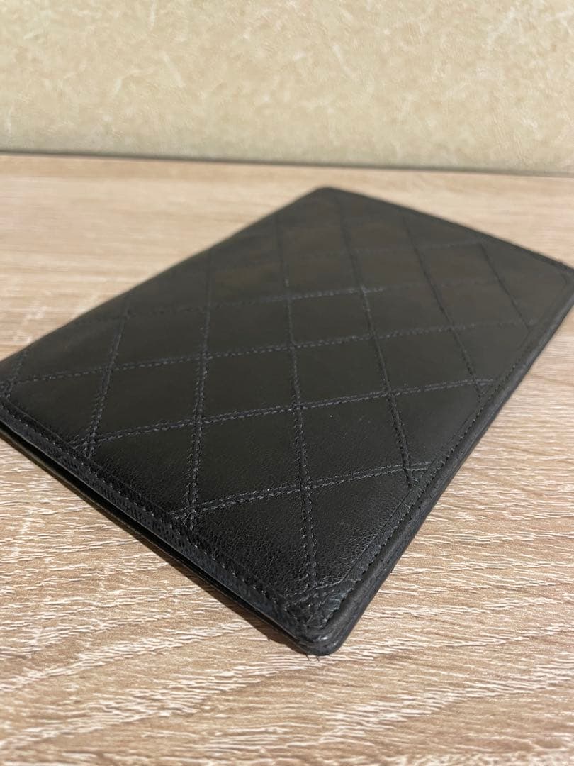 CHANEL 黒 レザー カードケース キルティング