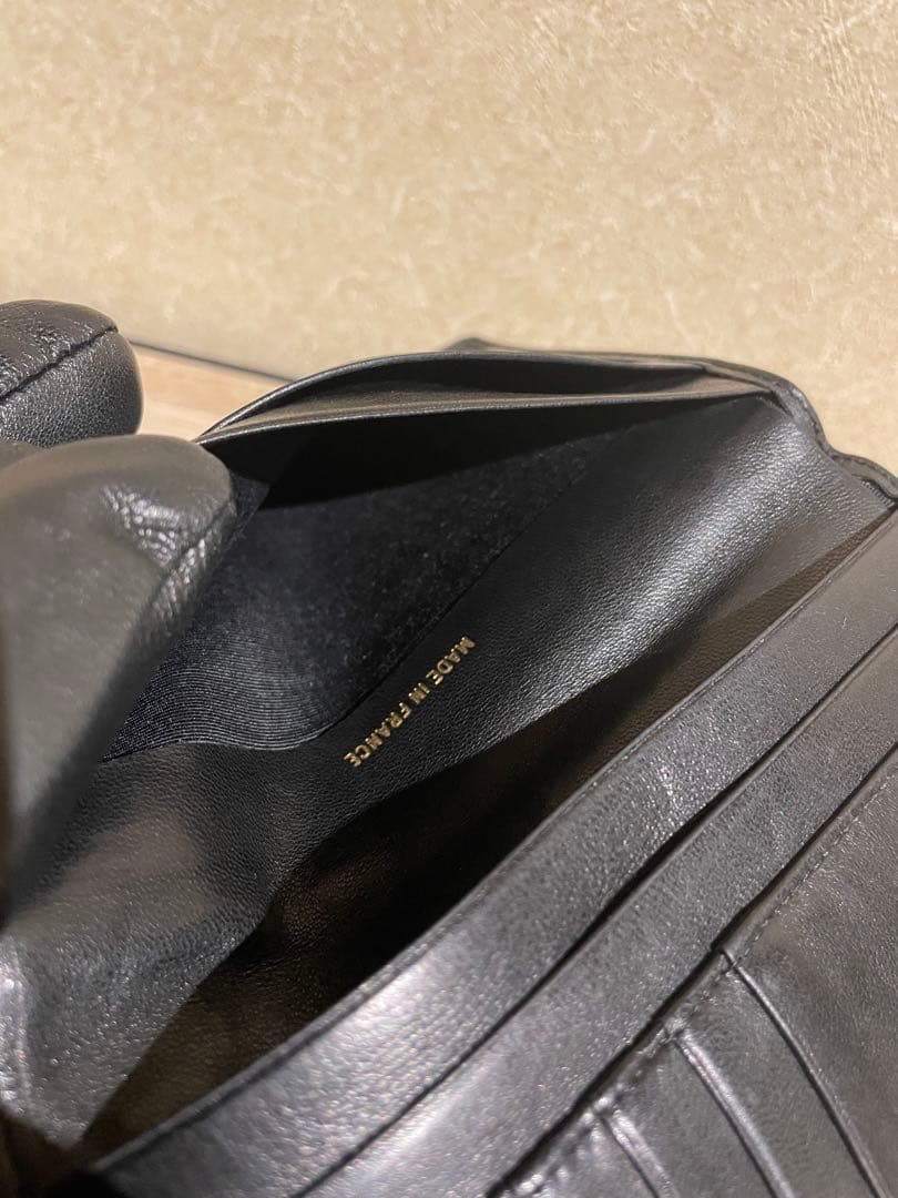 CHANEL 黒 レザー カードケース キルティング